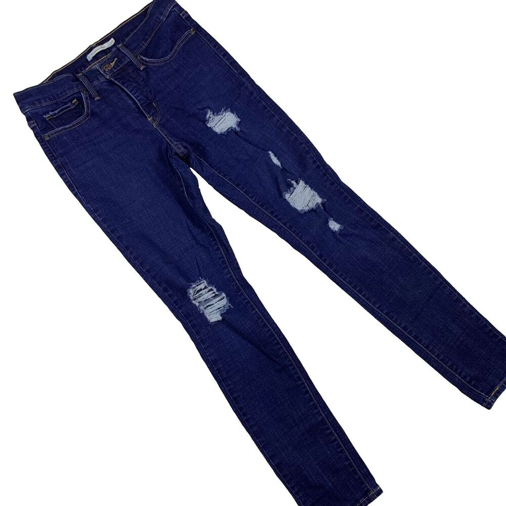 Levi's Jeans Womens 28 311 Shaping Skinny 5 Pocket Distressed Dark Wash Comfort